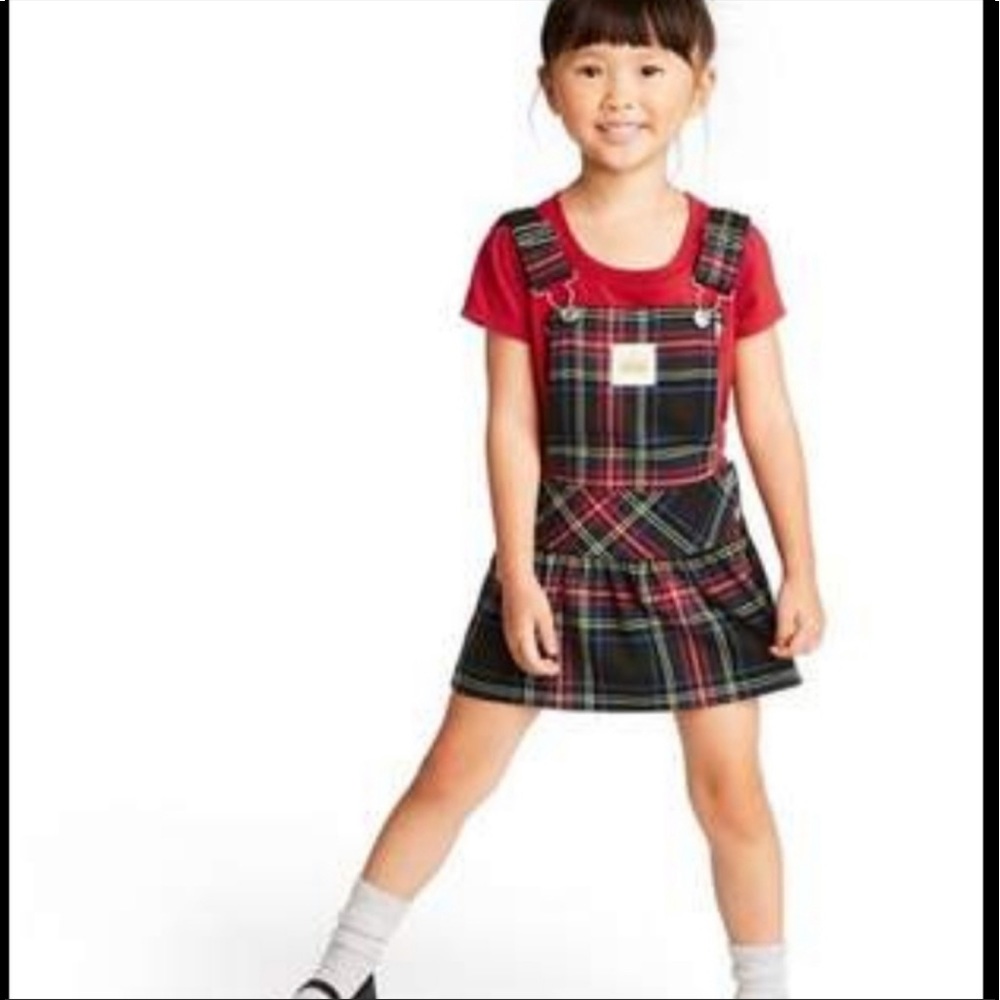 Harajuku Mini by Gwen Stefani overall plaid dress